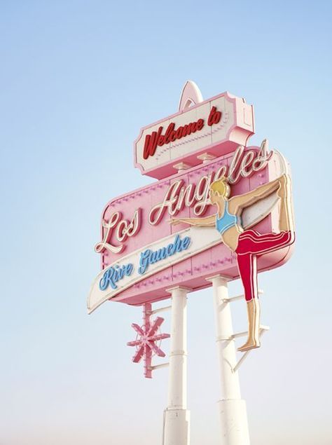 Next Stop:   #wildfoxcouture Welcome To Los Angeles, Retro Signage, California Retro, Los Angeles Aesthetic, Miami Party, Art Appliqué, Vintage Los Angeles, Retro Sign, Vintage Americana