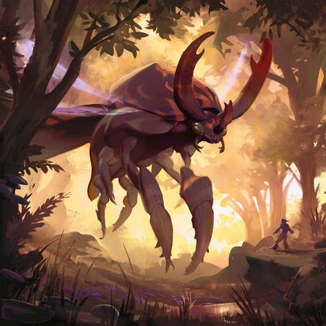 ArtStation - Chroma: Bloom and Blight - Dragon Beetle , Kaue Daiprai Creature Inspiration, The Art Showcase, Art Showcase, Beast Creature, 8bit Art, Creature Artwork, Fantasy Beasts, 다크 판타지, Monster Concept Art