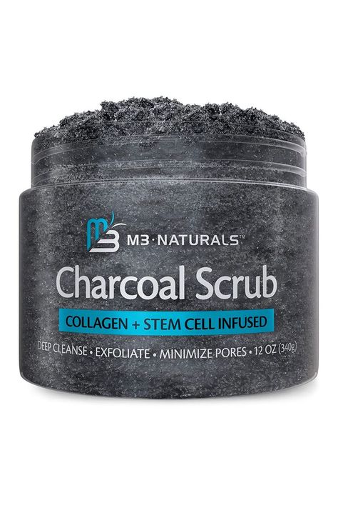 - M3 Naturals Charcoal Exfoliating Body Scrub Polish with Collagen & Stem Cell Gentle Body Exfoliator Face Scrub Bump Eraser Booty Scrub Best Shower Scrub Skin Exfoliant for Men & Women 12 oz - M3 Naturals Activated Charcoal Body Scrub provides a quality exfoliating experience as a body scrub, face scrub, hand scrub, or foot scrub! Working together, our natural charcoal granules and coconut oil will help restore your natural skin glow and wash away those unwanted toxins and dead skin cells! Exfoliate Face Products, Bump Eraser, Charcoal Scrub, Scrub Face, Natural Face Cleanser, Salt Body Scrub, Exfoliating Body Scrub, Diy Scrub, Professional Skin Care Products