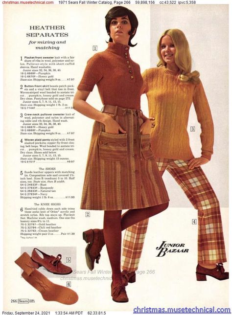 1971 Sears Fall Winter Catalog, Page 266 - Christmas Catalogs & Holiday Wishbooks 70s Winter Fashion, 60s Winter Fashion, 60s Fashion Women, 1970s Fashion Women, 70 Outfits, Superstar Barbie, 1970s Clothing, 60s 70s Fashion, 60s And 70s Fashion