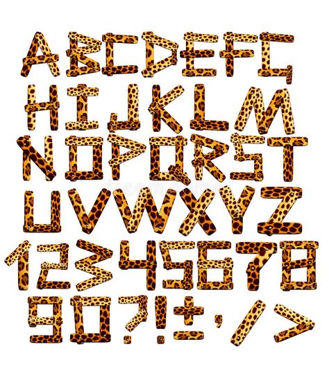 3d alphabet in style of a safari vector illustration Print Fonts Alphabet, Safari Illustration, Safari Invitations, Alphabet Style, 3d Alphabet, Image 3d, Print Fonts, Handwritten Letters, Alphabet Letters