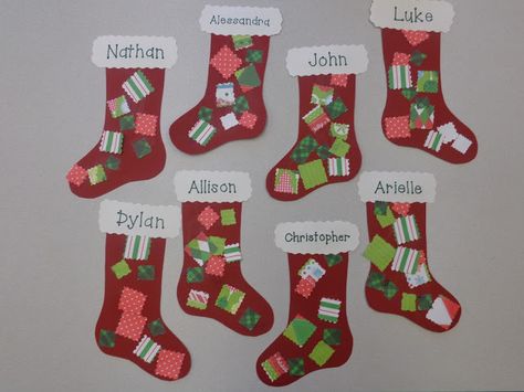 Christmas stocking craft Terrific Preschool Years Kindergarten Christmas, Salt Dough Recipe, Preschool Christmas Activities, December Crafts, The Color Green, Preschool Christmas Crafts, Christmas Arts And Crafts, Kindergarten Crafts, Christmas School