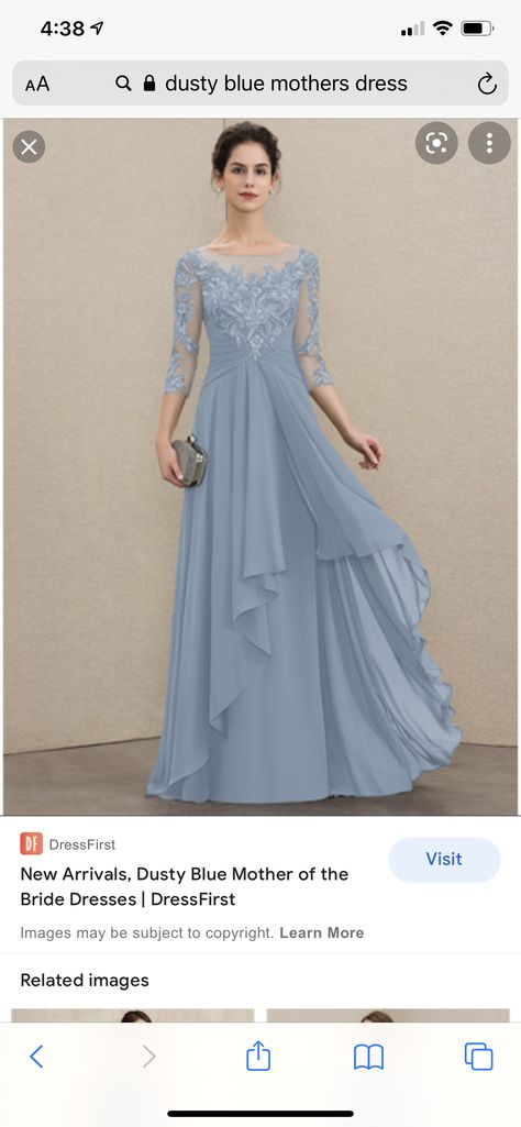 Dusty Blue Mother Of The Bride Dress, Mother Of The Groom Dress, Blue Mother Of The Bride, Mothers Dresses, Mother Of The Bride Dress, Groom Dress, Bride Dresses, The Groom, Mother Of The Groom