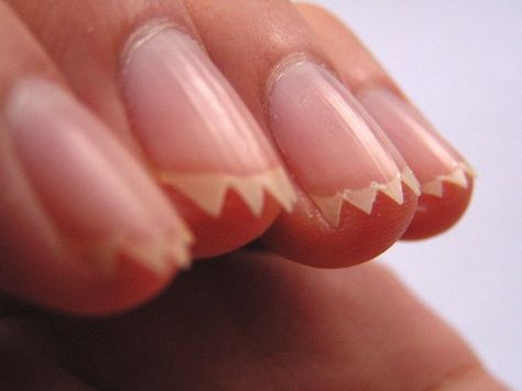 I wouldn't want to CUT my nails this way, but I bet I could get the same look with polish. Monster Nails, Crazy Nail Designs, Gown Pink, Pink Things, Her Nails, Crazy Nails, Nail Biting, Flower Nail Art, Orange Nails