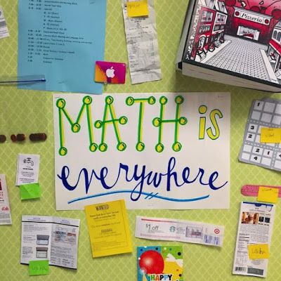 Math Is Everywhere, Maths Display, Math Bulletin Boards, Math Classroom Decorations, Math Workbook, Fourth Grade Math, Basic Math Skills, Third Grade Math, 4th Grade Math