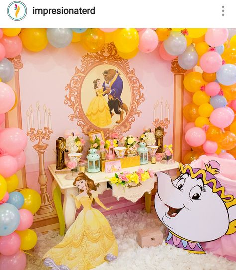 Belle Birthday Party Decorations, Princess Belle Party Decorations, Beauty And The Beast Cake Birthdays, Princess Belle Party, Beauty And The Beast Birthday, Belle Birthday Party, Beauty And Beast Birthday, Baby Birthday Party Theme, Beauty And Beast Wedding