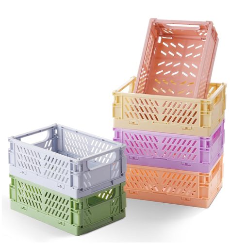 Pastel Storage, Storage Crates, Mini Crates, Stackable Storage Boxes, Plastic Crates, Úložný Box, Plastic Baskets, Plastic Storage Bins, Small Basket