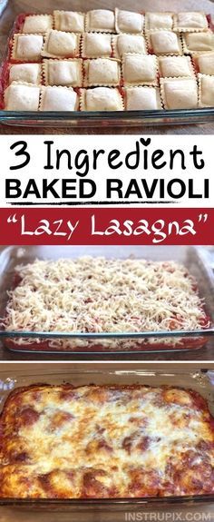 Busy Weeknight Meals, Baked Ravioli, Best Easy Dinner Recipes, Lazy Lasagna, Whole30 Dinner, Ravioli Bake, Ravioli Recipe, Diner Recept, Easy Dinner Recipe