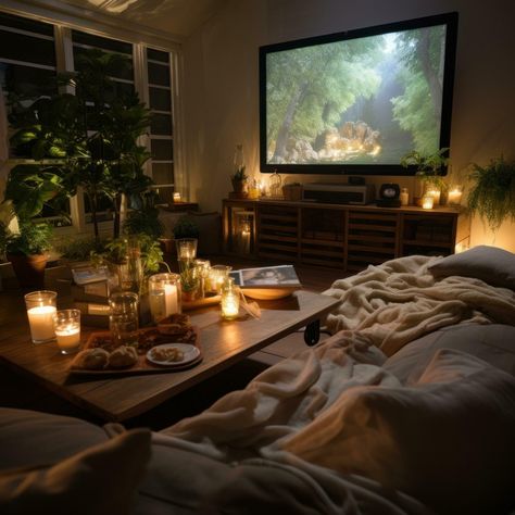 The Fall Movie, Movie Night At Home, Perfect Movie Night, Cozy Couch, Dinner And A Movie, Perfect Movie, Home Cozy, Night At Home, Tv In Bedroom