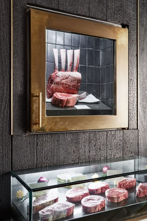 Meat Display, Butcher Store, Meyer Davis, Bar Restaurant Design, Baha Mar, Meat Store, Architecture Restaurant, Meat Restaurant, Design Café