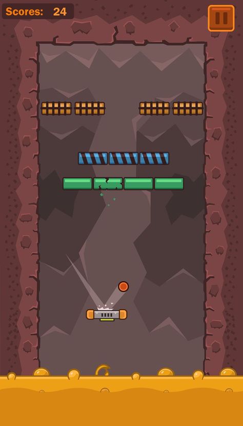 Breakout Game, 2d Design, Game Inspiration, Game Ui, Game Design, Game Art, Design, Art