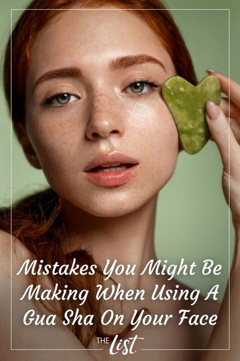 Because the science behind gua sha is still relatively new, some may wonder if there is an innocently incorrect technique when using gua sha. Because of this, it's imperative to be aware of the mistakes you might be making when using a gua sha stone on your face, so you can get results the right way and perfect your practice. #guasha #skincare #skincaretips #beautytips Lymph Drainage Massage, Face Massage Anti Aging, Face Routine, Gua Sha Massage, Face Tips, Gua Sha Facial, Skin Care Face Mask, Face Exercises, Facial Exercises