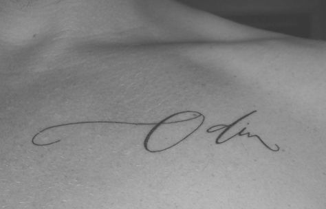 betsy dunlap: Odin tattoo Ollie Tattoo, Oliver Tattoo, Tat Fonts, Romans 11 36, Odin Tattoo, Corpse Bride Art, F Tattoo, Tattoos Placement, Bride Art