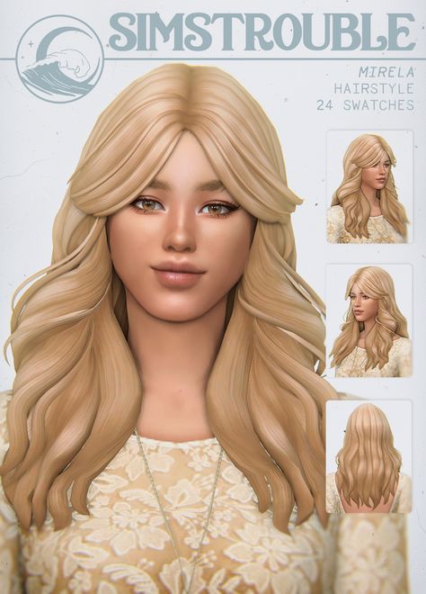 MIRELA by simstrouble | simstrouble on Patreon Simstrouble Hair Cc Patreon, Sims 4 Cc Patreon Simstrouble, Women Sims 4 Cc Hair, The Summer I Turned Pretty Sims 4 Cc, Sim4 Cc Hair Women, Sims Cc Hairstyles, Mm Cc Sims 4, The Sims 4 Mods Cc, Mody Do The Sims 4 Patreon