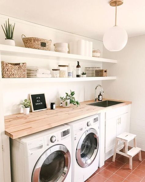 Desain Pantry, Dream Laundry Room, Laundry Room Renovation, Laundry Design, Modern Laundry Rooms, Laundry Room Inspiration, Laundry Room Remodel, Laundry Room Diy, Small Laundry Room