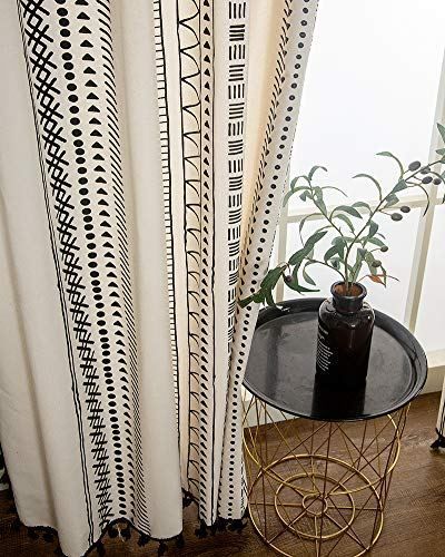 African Print Curtains Living Rooms, Aztec Curtains Living Rooms, African Boho Bedroom, Black Curtains Bedroom Ideas, Black Curtains Bedroom, Curtains Bedroom Ideas, African Farmhouse, African Curtains, Coliving Space