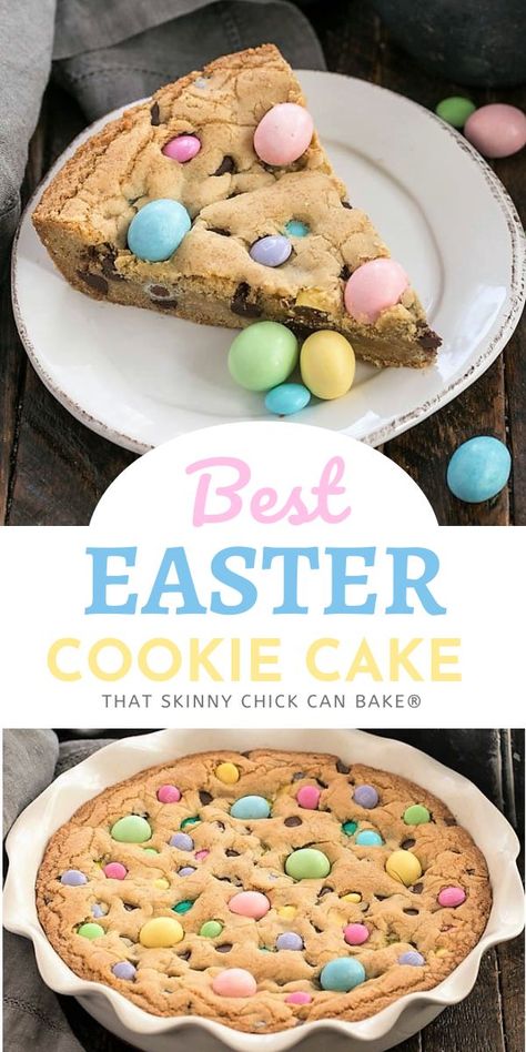 Easter Cookie Cake, Easter Deserts, Easter Snacks, Easter Sweets, Easter Cookie, Easter Desserts Recipes, Giant Candy, Cookie Cake Recipe, Easter Baking