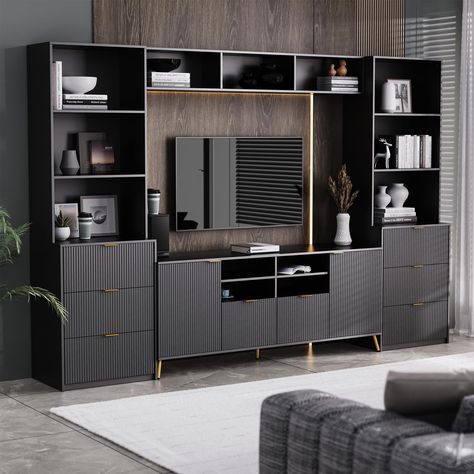 Tv unit design with storage