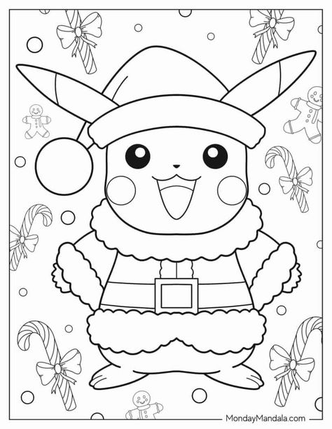 38 Pikachu Coloring Pages (Free PDF Printables) adultcoloringpages #kidscoloringfun #birdhousecoloringpages #wingscoloringsheet Christmas Kid Coloring Pages, Pokemon Colouring In, Sanrio Coloring Pages Christmas, Christmas First Grade Worksheets, Squishmallow Christmas Coloring Pages, Christmas Cartoon Coloring Pages, Disney Coloring Sheets Christmas, Editable Name Coloring Pages Free Printable, December Coloring Pages For Kids