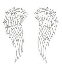 East Side Tattoo, Angel Wings Easy, Angel Wings Drawing, Wings Drawing, Earth Angels, Daughter Tattoos, Mother Daughter Tattoos, Angel Painting, Wings Tattoo