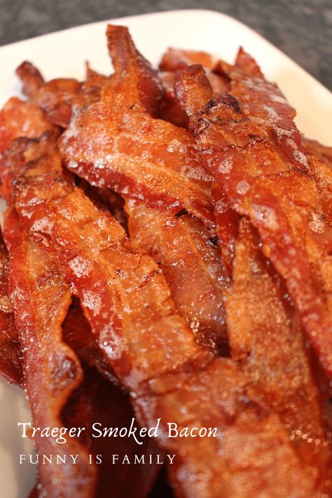 Smoker Bacon, Traeger Bacon, Wood Pellet Grill Recipes, Oven Cooked Bacon, Traeger Cooking, Bacon Jerky, Traeger Grill Recipes, Bacon Funny, Pellet Smoker