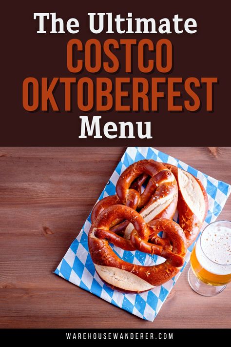 Planning an epic Oktoberfest party? Visit Warehouse Wanderer for Costco haul inspiration and find the best Costco products for your Oktoberfest Party. From festive décor to mouthwatering Oktoberfest party foods, get all the ideas you need to make your celebration a hit!" Oktoberfest Beer Tasting Party, German Oktoberfest Recipes, German Fest Food, Oktoberfest Party Ideas Games, Backyard Oktoberfest Party, Easy Oktoberfest Party Food, Oktoberfest Party Food Appetizers, German Oktoberfest Food, Oktoberfest Dinner Party