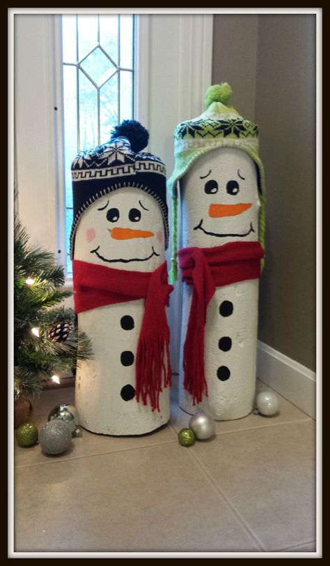 DIY Log Snowmen Snowman Crafts Diy, Cute Christmas Decorations, Homemade Christmas Decorations, Snowman Crafts, Christmas Crafts Decorations, Christmas Wood, Holiday Diy, Homemade Christmas, Christmas Deco