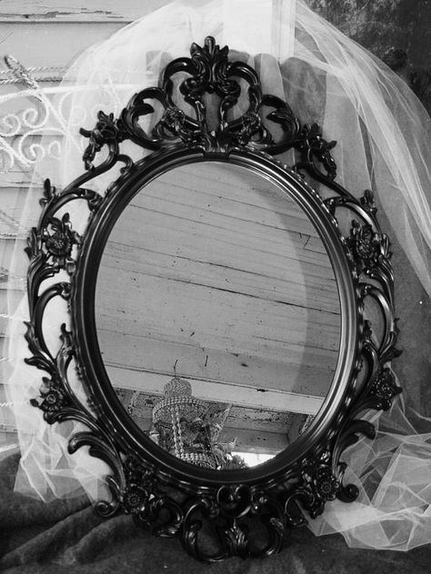 Mirror. I DO NOT SUPPORT THE IMPEACHMENT OF DONALD J. TRUMP!!! Amazing Mirrors, Gothic Homes, Gothic Mirror, Mirrors Black, Attic Treasures, Gothic Bedroom, Black Wall Mirror, Gothic Furniture, Mirror Large