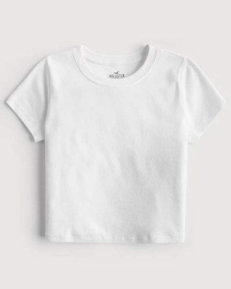 Hollister Crop Tops, Travel Capsule Wardrobe, Healthy Lifestyle Inspiration, Teen Clothing, Ladies Tee Shirts, Basic Shirts, Jumper Shirt, Cotton Baby, Dream Clothes