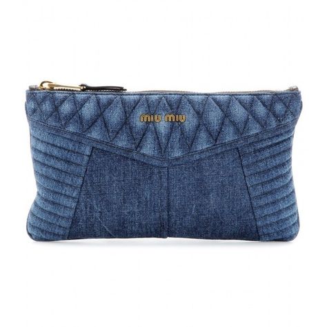 Miu Miu Denim Clutch ($830)... Miu Miu Denim, Artisanats Denim, Denim Clutch, Blue Jeans Crafts, Denim Handbags, Denim Projects, Denim Bags, Denim Ideas, Denim Crafts