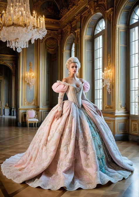 Marie Antoinette-inspired gown by dodoman - Playground Extravagant Dresses, Rococo Gown, Rococo Dress, Antoinette Dress, Medieval Ages, Formal Occasion Dress, Sheath Wedding, Historical Women, Old Fashion Dresses