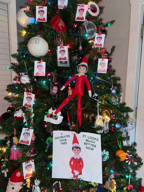 Elf tree Elf On The Shelf Easy, Elf Idea, Napkin Folding Ideas, Funny Elf On The Shelf, Thanksgiving Aesthetic, Elf Ideas Easy, Paper Napkin Folding, Elf Tree, Napkin Folds