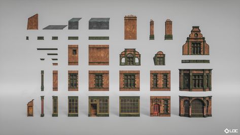 Modular Architecture, History Games, Environment Props, Pixel Art Background, Isometric Art, Architecture 3d, Modular Walls, Modular Building, Seamless Textures