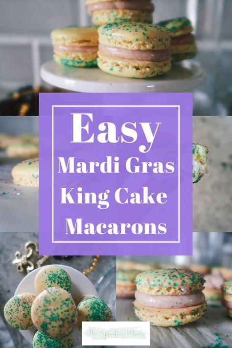 Kings Cake Cupcakes, Camping Dessert Recipes, Family Dessert Recipes, Cake Macarons, Mardi Gras King Cake, Mardi Gras Food, Mom Lifestyle, King Food, Cinnamon Roll Cake