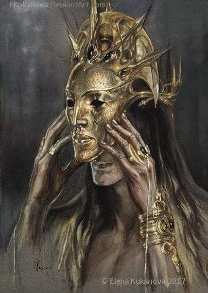 Masked sun priest A Woman, Temple, Deviantart, Mask, Gold, Art