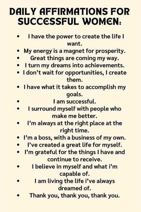 Start your day with these daily business affirmations that set the tone for success. These affirmations help you stay confident, clear-minded, and motivated as you work toward your business goals. Perfect for female entrepreneurs and anyone looking to build a successful career! Affirmations For Business Owners, Career Success Affirmations Women, Successful Business Woman Affirmations, Successful Career Affirmations, Dream Career Affirmation, Business Woman Affirmations, Employment Affirmations, Affirmation For Career, Sales Affirmations