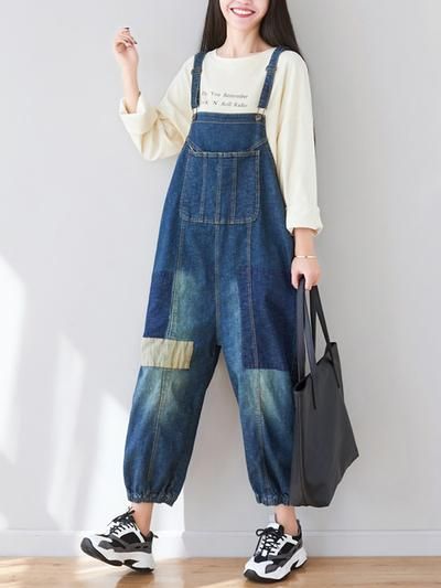 Maternity Dungarees, Patched Denim, Black Capri Pants, Dungaree Dress, Cottagecore Outfits, Cottagecore Style, Skirt Denim, Jean Overalls, Skirt Maxi