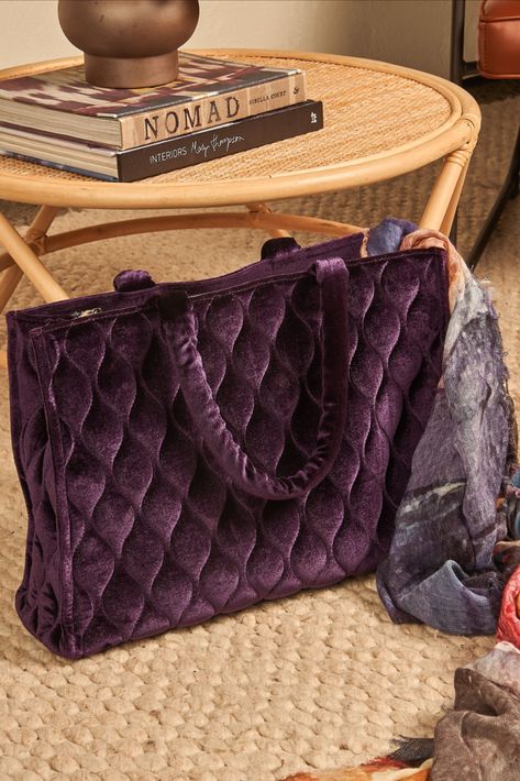 Our Quilted Velvet Tote is lightly structured with a plush velvet finish, soft straps and a smart quilted design. Velvet Tote Bag, Classic Leather Bag, Shift Dress Styles, Quilted Velvet, Linen Shift Dress, French Elegance, Rainbow Butterfly, Womens Clothing Sizes, Classic Leather