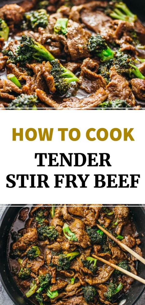 Stir Fry Beef, Steak Stirfry Recipes, Stir Fry Meat, Chinese Beef And Broccoli, Beef Broccoli Stir Fry, Steak Stir Fry, Beef Stir Fry Recipes, Tips For Cooking, Cooking Restaurant