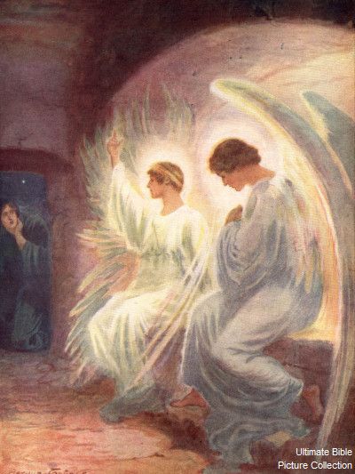 Angels in the Empty Tomb | They asked her, “Woman, why are you crying?” John 20:13 Jesus Tomb, Mercy Seat, Bible Heroes, Empty Tomb, I Believe In Angels, Cocoppa Wallpaper, Angels Among Us, San Michele, Biblical Art