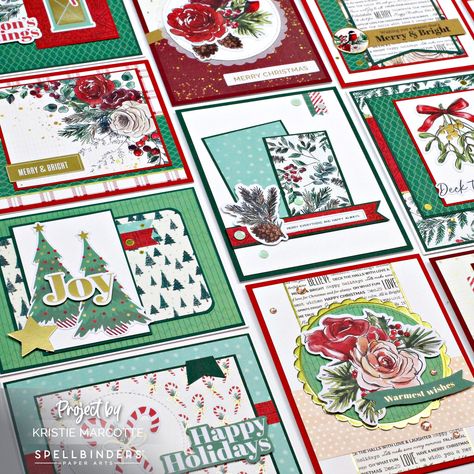 Spellbinders - Handmade Holiday kit - Scrapbook.com Spellbinders Christmas Cards, Holiday Cards Handmade, Handmade Project, Spellbinders Cards, Card Making Kits, Handmade Holiday, Projects Ideas, Card Kit, Paper Ephemera