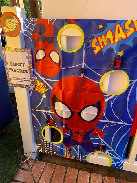 Superhero Balloons, Outdoor Party Games, Xmas Gifts For Kids, Superhero Theme Party, Bean Bag Toss Game, Bag Toss Game, Outdoor Games For Kids, Avengers Birthday, Gaming Banner