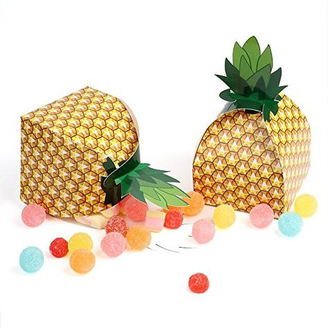 Aytai 24pcs Pineapple Favour Boxes Fruit Party Gift Candy Boxes for Hawaiian Luau Party Decorations Wedding Tropical Treats Supplies Hawaiian Theme Party Decorations, Moana Backdrop, Pineapple Party Favors, Tropisk Fest, Pineapple Favors, Fruit Party Decorations, Beach Party Gifts, Minimal Decoration, Pineapple Birthday Party