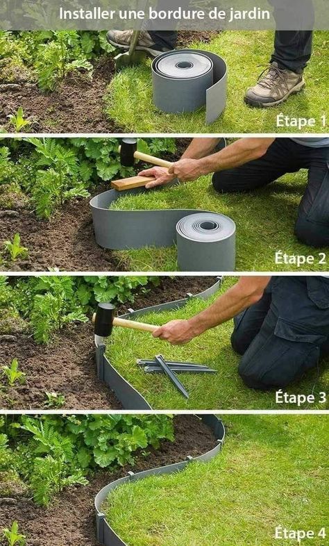 homemade haven: recipes, decor, diy and garden ideas | nice idea ♥️♥️ | Facebook Wood Garden Edging, Brick Garden Edging, Backyard Landscaping Plans, Front Yard Landscaping Plans, Diy Backyard Landscaping, Have Inspiration, Fall Outdoor Decor, Backyard Garden Design, Backyard Fences