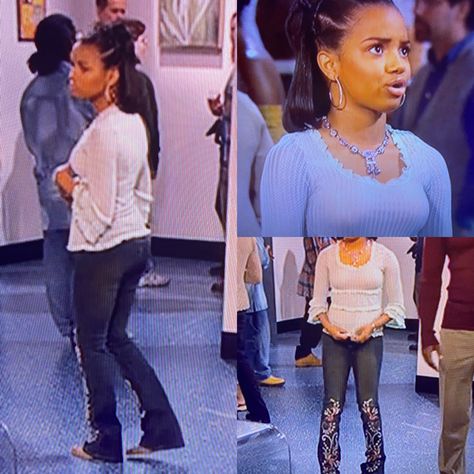 Breanna One On One Outfits, One On One Tv Show Kyla Pratt Outfits, Breanna One On One, Breanna Barnes, Movie Fits, Rhinestone Business, Kyla Pratt, Fine Outfits, Fran Fine Outfits