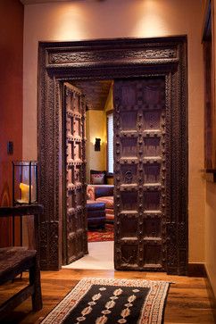 Love these for some interiors!  Old World African - mediterranean - bedroom - other metro - Kogan Builders Eclectic Hallway, Mediterranean Bedroom, Kids Bedroom Remodel, House Main Door, Small Bedroom Remodel, Main Entrance Door Design, Wooden Front Door Design, Indian Home Design, Bedroom Door Design