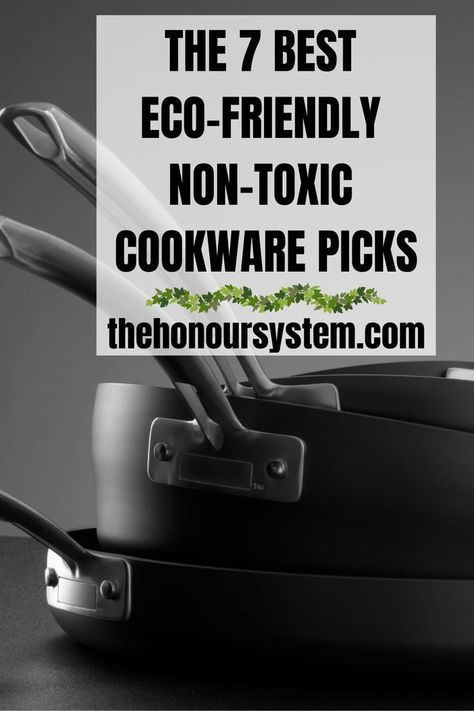 a stack of non-toxic cookware. Healthy Cookware, Non Toxic Cookware, Honor System, Induction Cookware, Easy Healthy Lunches, Stainless Steel Pans, Ceramic Cookware, Silicon Utensils, Return On Investment