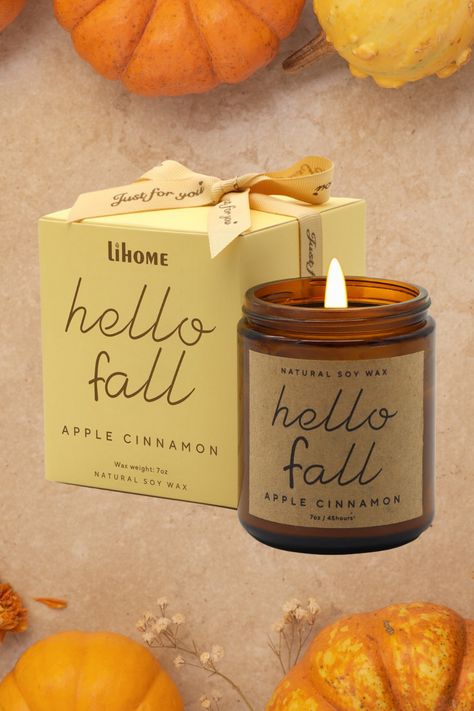 Elevate your autumn ambiance with our hand-poured soy wax candles. 🍂 The perfect fall gift for women or a delightful addition to your seasonal decor. Enjoy the warm and inviting scent of apple cinnamon. 🍎 #FallDecorations #AutumnHome #FallCandles #FallGifts #AppleCinnamonCandles Men Room Decor, Candles For Men, Autumn Ambiance, Room Decor For Men, Cinnamon Scented Candles, Cinnamon Candle, Pumpkin Spice Candle, Fall Candle Scents, Buy Candles