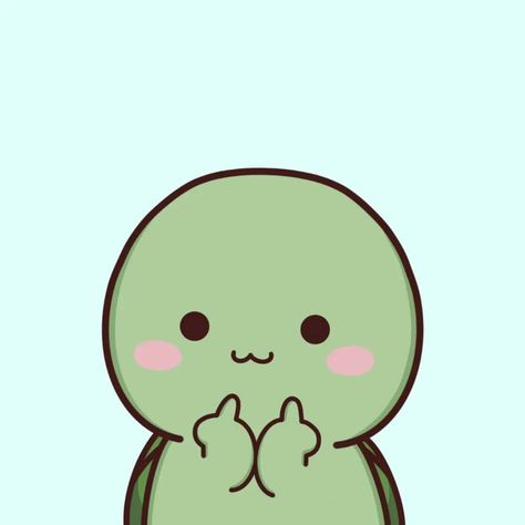 A Cartoon, Cartoon Character, Green, Pink, Blue, Kawaii