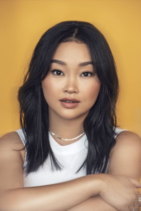 Ethereal Gamine Ingenue Lana Condor French Tip Acrylics, Style Analysis, Lana Condor, Soft Gamine, July 2022, Harper’s Bazaar, Dream Hair, Harpers Bazaar, Asian Style